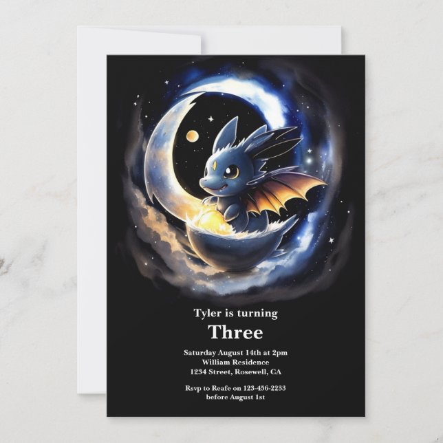 Dragon Birthday Invitation (Front)