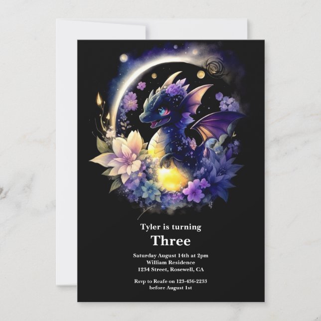 Dragon Birthday Invitation (Front)