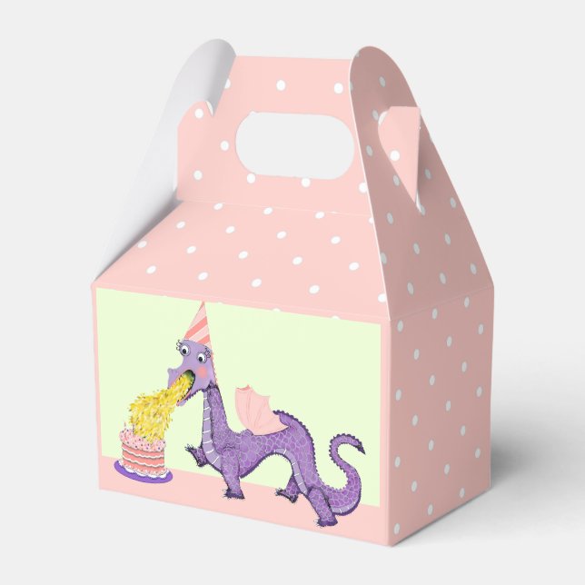 Dragon Birthday Party  Favour Boxes (Front Side)
