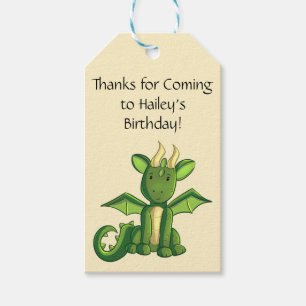 Dragon Birthday Party Favour Tag