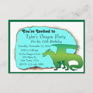 Dragon Birthday Party Invitation