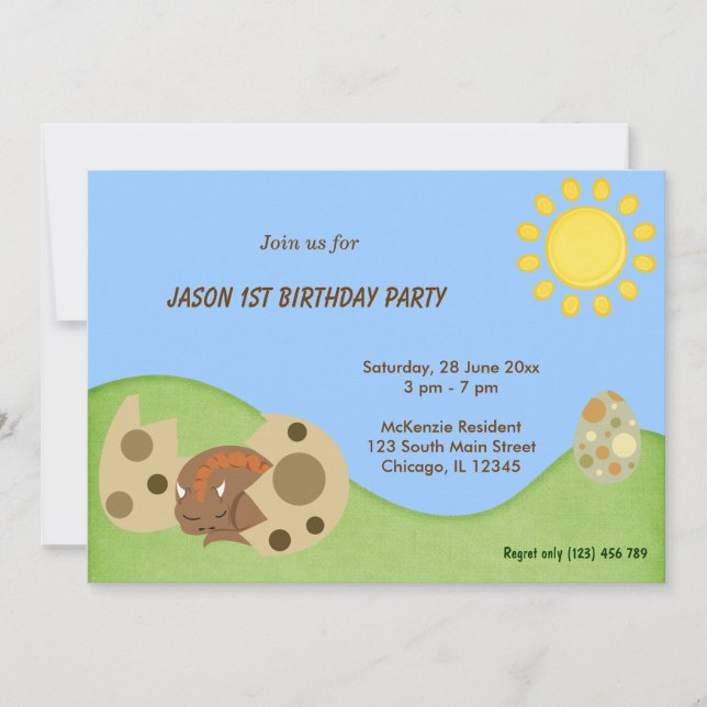 Dragon Birthday Party Invitation (Front)