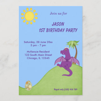 Dragon Birthday Party Invitation