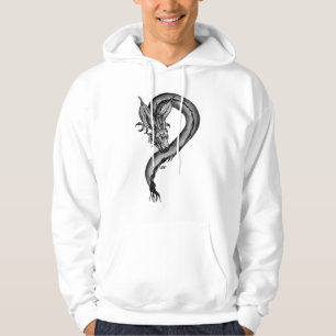 Dragon black and white Design Hoodie