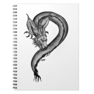 Dragon black and white Design Notebook