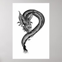Dragon black and white Design