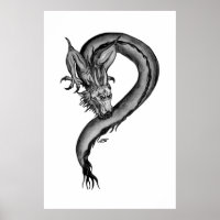 Dragon black and white Design