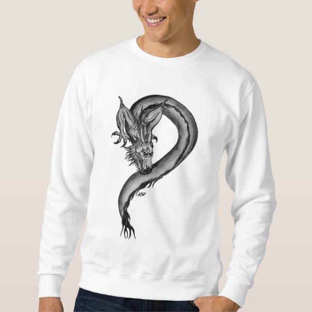 Dragon black and white Design Sweatshirt (Front)