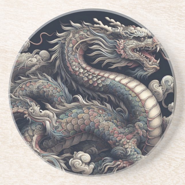 Dragon Black Coaster  (Front)