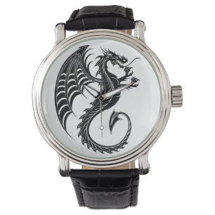 Dragon Black Shape Tattoo Style Watch