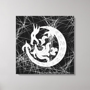 Dragon Blowing Fire Canvas Print