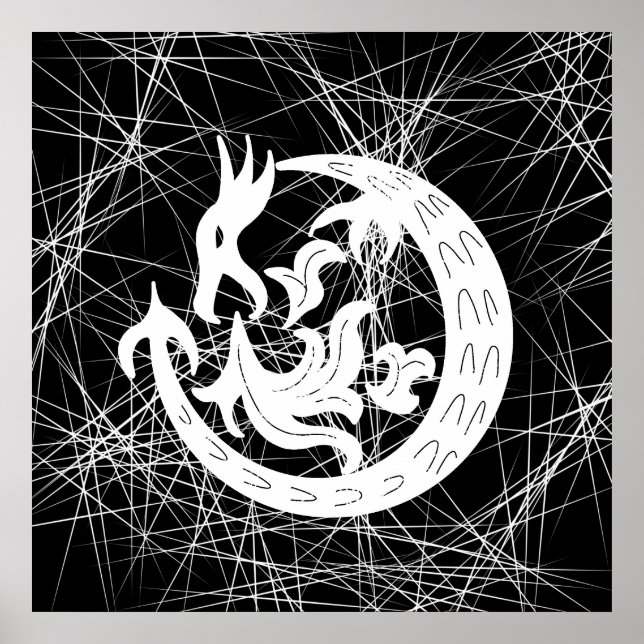 Dragon Blowing Fire Poster (Front)