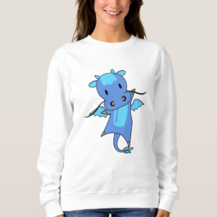 Dragon Blue Fairy Tale Fantasy Cute Animals Kids Sweatshirt
