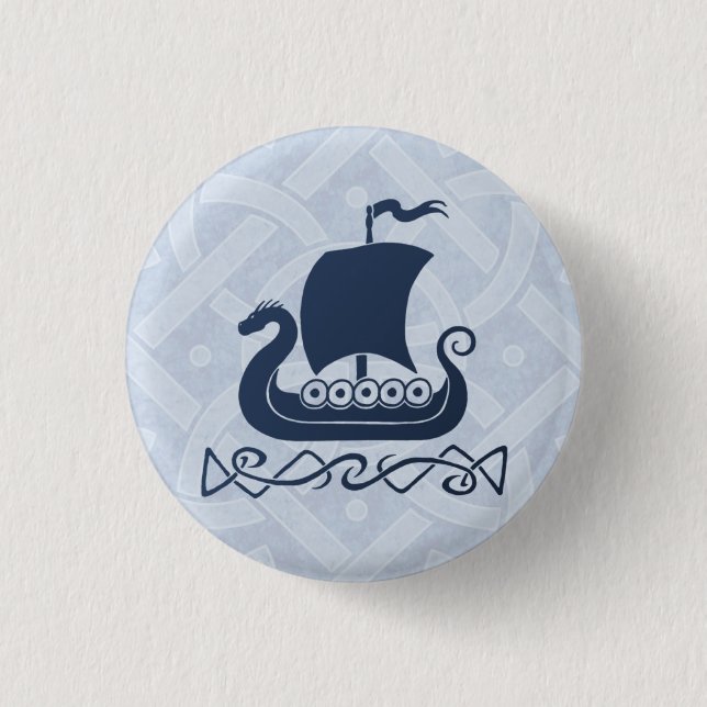 Dragon boat Button - Blue (Front)
