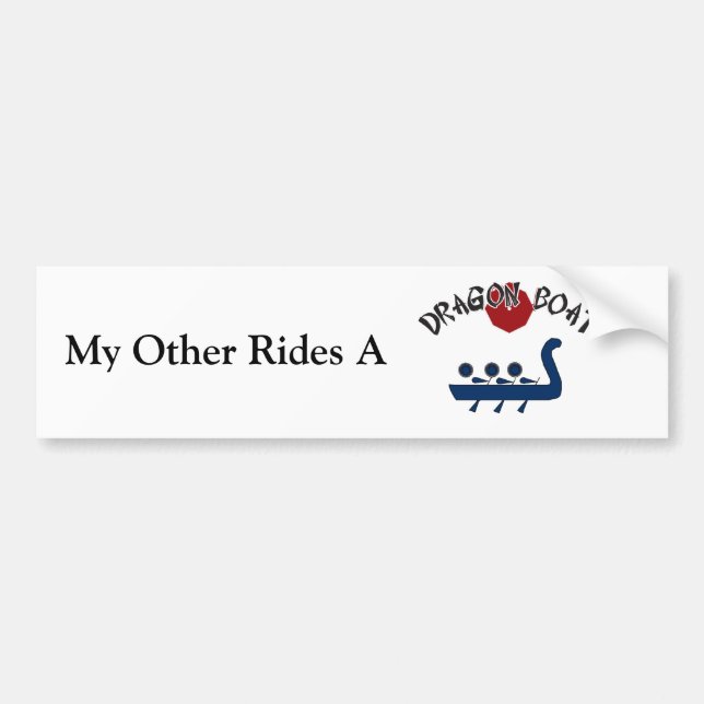 Dragon Boat Car Bumper Sticker (Front)