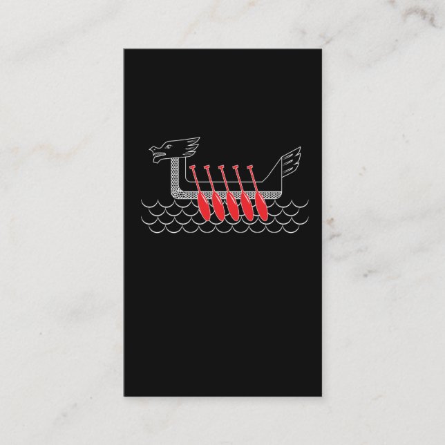 Dragon Boat Crew Rowing Row Sport Business Card (Front)