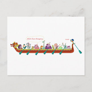 Dragon Boat - Fire Dragons Postcard