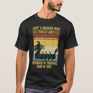 Dragon Boat Racer and Mermaid In Training Race Pad T-Shirt