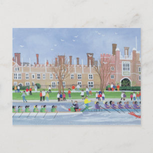 Dragon boat racing at Hampton Court 1993 Postcard