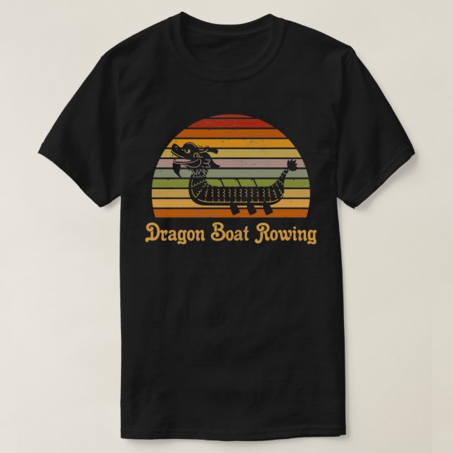 Dragon Boat Rowing Vintage T-Shirt (Design Front)