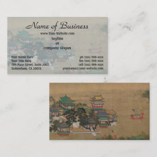 Dragon Boats and Pavilions in Chinese Masterpieces Business Card