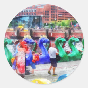 Dragon Boats Baltimore MD Classic Round Sticker