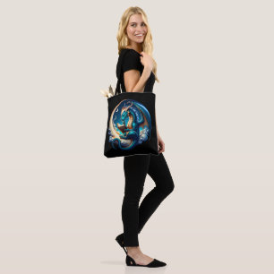 Dragon Bookworm, Moonlight Reading Tote Bag