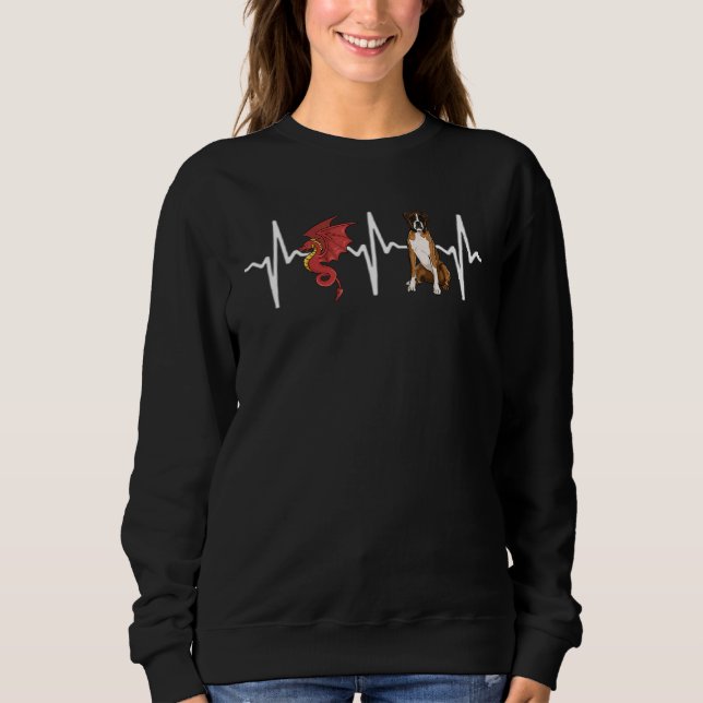 Dragon Boxer Heartbeat Dog Sweatshirt (Front)
