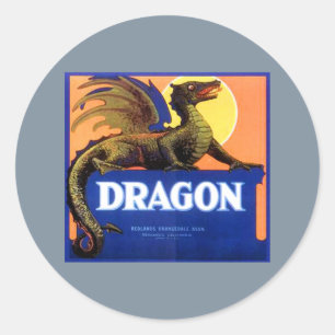 Dragon Brand Fruit Crate Label