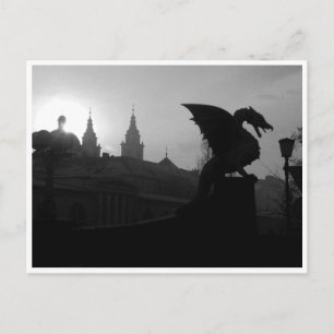 dragon bridge slovenia postcard