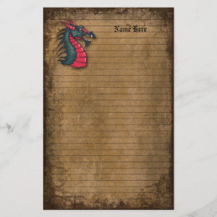 Dragon Brown Vintage Lined Paper