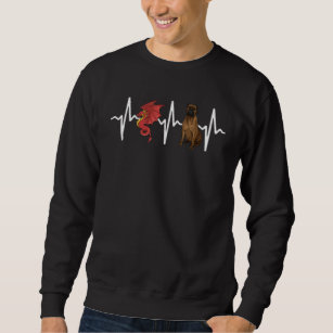 Dragon Bullmastiff Heartbeat Dog Sweatshirt