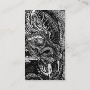 Dragon business card template portrait