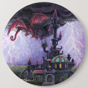 Dragon Castle 6 Cm Round Badge
