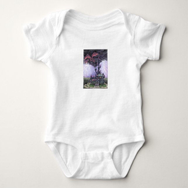Dragon Castle Baby Bodysuit (Front)