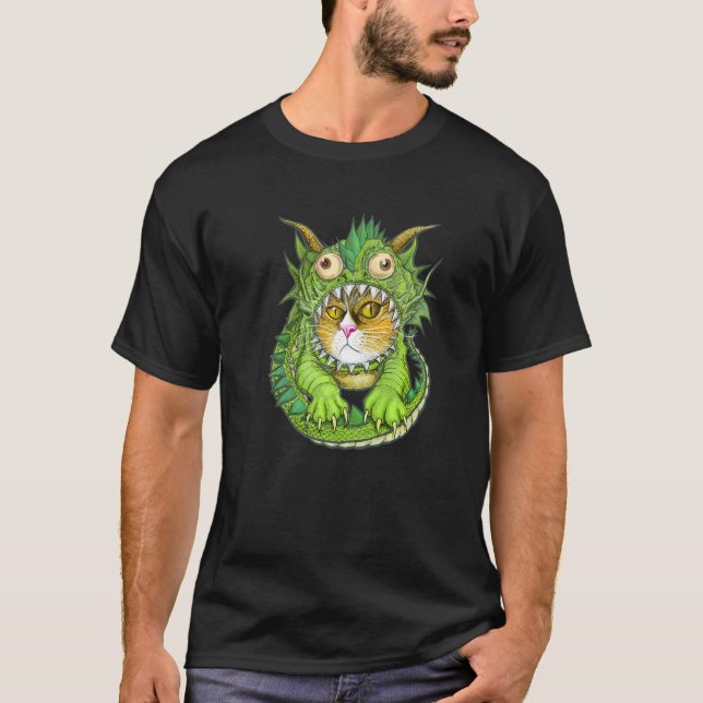 Dragon Cat Morgana By Miskel T-Shirt (Front)