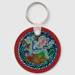 Dragon celtique key ring