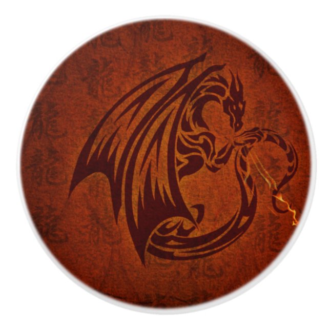 Dragon Ceramic Knob (Front)