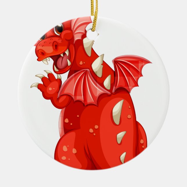 Dragon Ceramic Tree Decoration (Front)