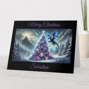 Dragon Christmas Fantasy Card