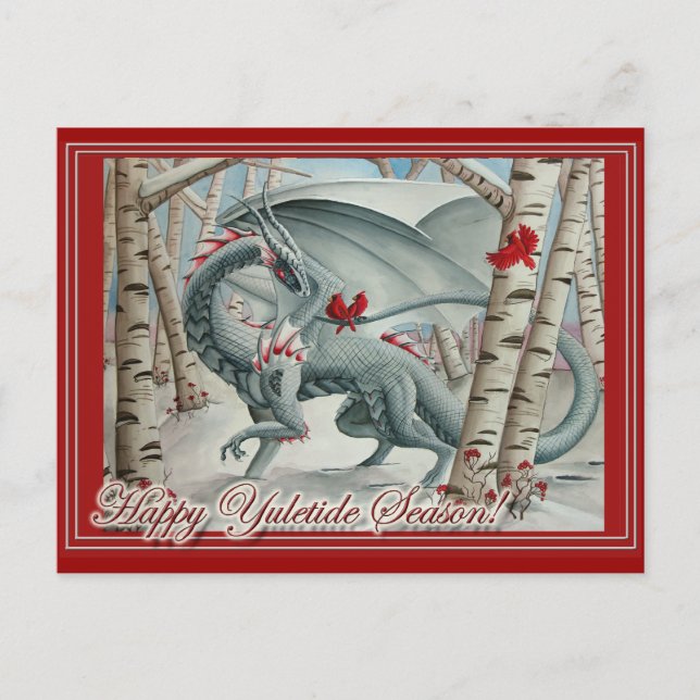Dragon Christmas Yule Card (Front)
