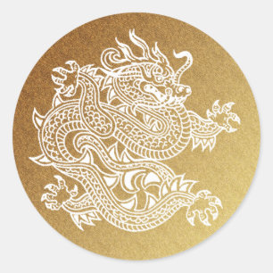 dragon classic round sticker