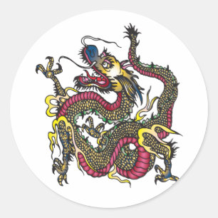 Dragon Classic Round Sticker