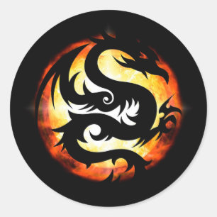 Dragon Classic Round Sticker