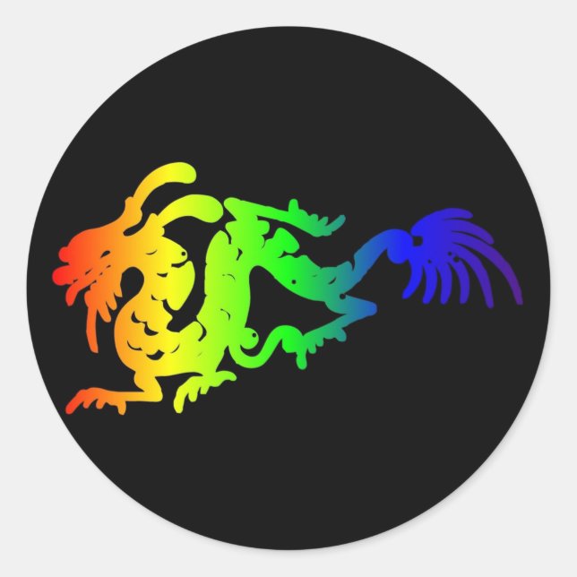 Dragon Classic Round Sticker (Front)