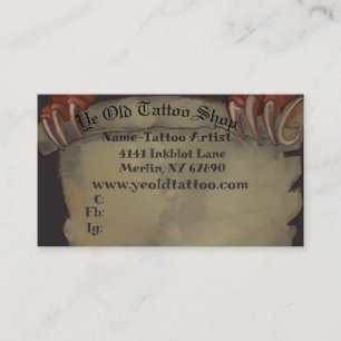 Dragon Claw on Scroll Business Card