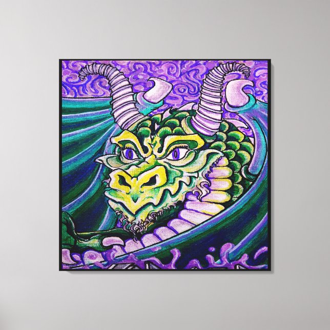 dragon close up (square) canvas print (Front)