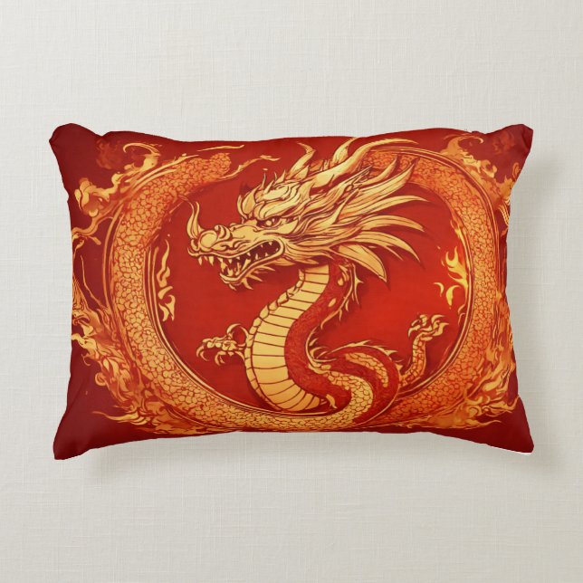 "Dragon Comfort: Unleash Your Dreams with Dragan P Decorative Cushion (Front)