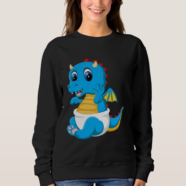 dragon cute baby China Sweatshirt (Front)