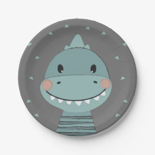 Dragon Cute Cartoon Kids Baby Boy Paper Plate